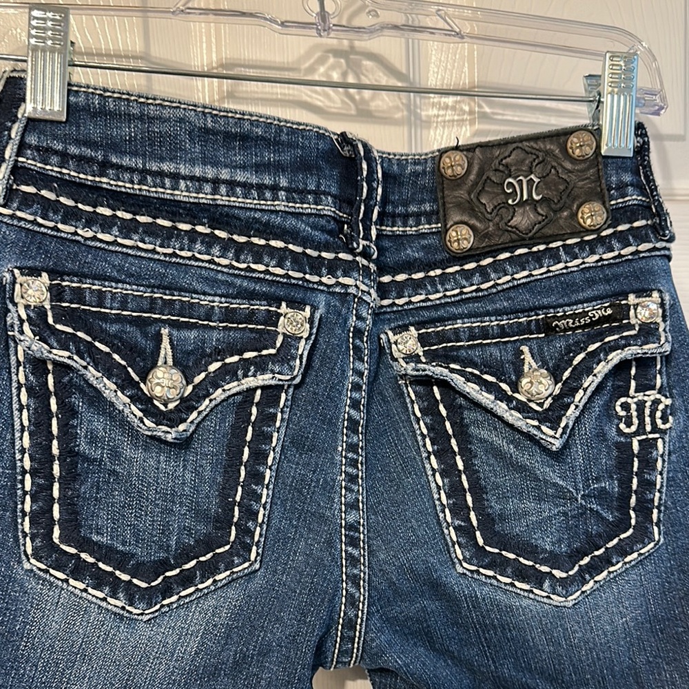 Miss Me Blue skinny Jeans with Decorative Stitching
